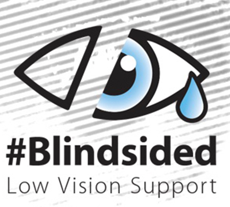 #Blindsided NZ logo with words, Low Vision Support